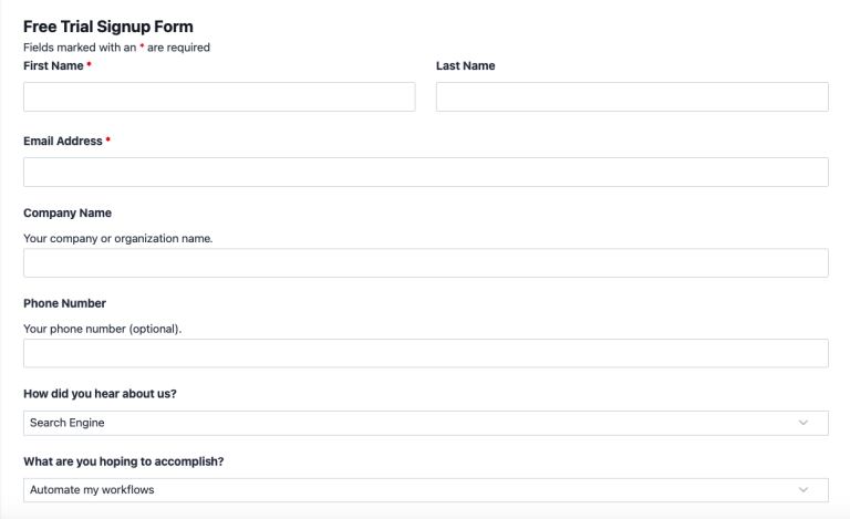 free trial signup form 768x469